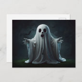 Funny Halloween Ghost Postkarte (Vorne/Hinten)
