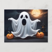 Funny Halloween Ghost Postkarte (Vorderseite)