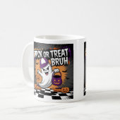 Funny Halloween Ghost & Pumpkins Kaffeetasse (Vorderseite Links)