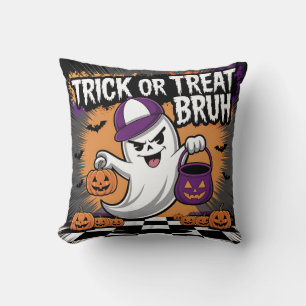 Funny Halloween Ghost & Pumpkins Kissen