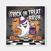 Funny Halloween Ghost & Pumpkins Magnet (Vorne)