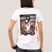 Funny Halloween Ghost & Pumpkins T-Shirt (Rückseite)
