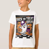 Funny Halloween Ghost & Pumpkins T-Shirt (Vorderseite)