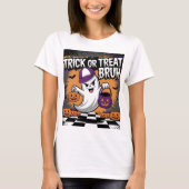 Funny Halloween Ghost & Pumpkins T-Shirt (Vorderseite)