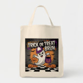 Funny Halloween Ghost & Pumpkins Tragetasche (Vorne)