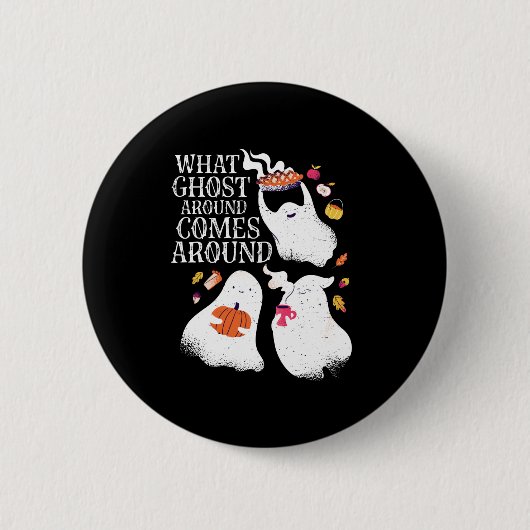 Funny Halloween Ghost Pun Boo Dinner Party Button (Vorderseite)