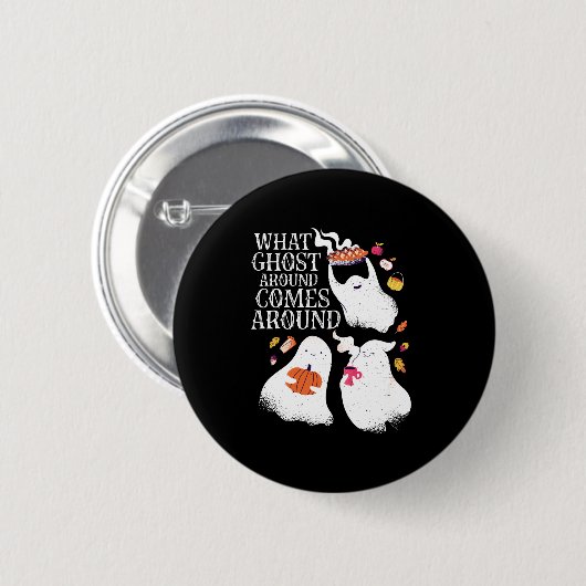 Funny Halloween Ghost Pun Boo Dinner Party Button (Vorne & Hinten)