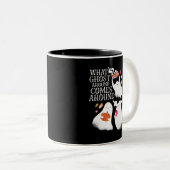 Funny Halloween Ghost Pun Boo Dinner Party Zweifarbige Tasse (VorderseiteRechts)