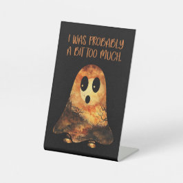 Funny Halloween Ghost Table Decoration Sockelschild