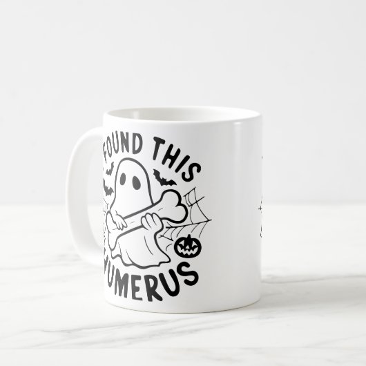 Funny Halloween Ghost Tasse - "Ich habe diesen Hum (Vorderseite Links)
