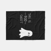 Funny Halloween Ghost This Is Boo Sheet Fleecedecke (Vorderseite (Horizontal))