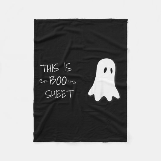 Funny Halloween Ghost This Is Boo Sheet Fleecedecke (Vorderseite)