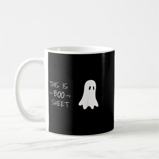 Funny Halloween Ghost This Is Boo Sheet  Kaffeetasse (Links)