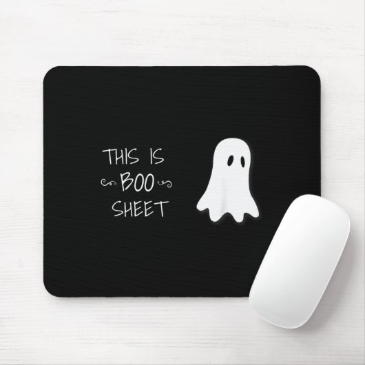 Funny Halloween Ghost This Is Boo Sheet  Mousepad (Mit Mouse)