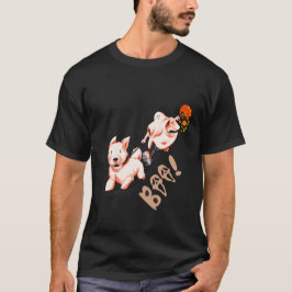 Funny Halloween Ghost trickst von Hund T-Shirt