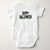 Funny Halloween Ghost und Unbeeindruckter Cat-Cart Baby Strampler (Rückseite)