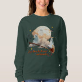 Funny Halloween Ghosts T-Shirt, Niedlich Boo Hallo Sweatshirt (Vorderseite)