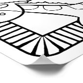 Funny Halloween Giraffe Coloring Page Poster (Ecke)