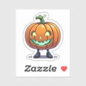 Funny Halloween glühender Jack-O'-Lantern mit Lege Aufkleber (Blatt)