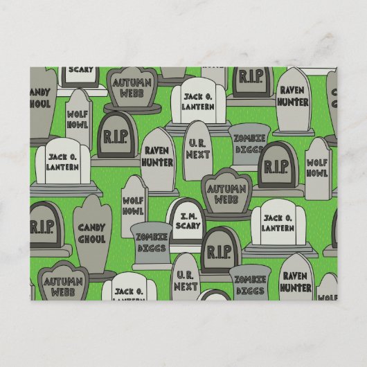Funny Halloween Gravestones Postkarte (Vorderseite)
