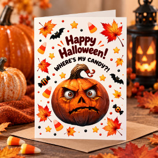 Funny Halloween Greeting Card Feiertagskarte