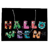 Funny Halloween Große Geschenktüte (Rückseite)