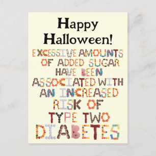 Funny Halloween Gruß - Diabetes Postkarte