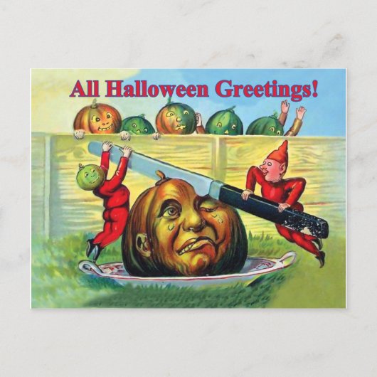 Funny Halloween Gruß Postkarte (Vorderseite)