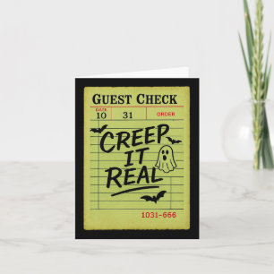 Funny Halloween Guest Karo Creep It Real Restuara Karte