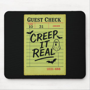 Funny Halloween Guest Karo Creep It Real Restuara Mousepad