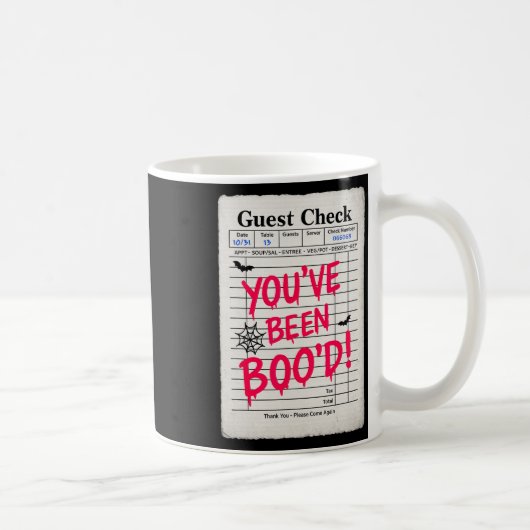 Funny Halloween Guest Karo Sie waren Boo'd Wait Kaffeetasse (Rechts)