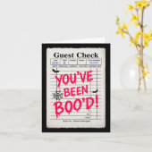 Funny Halloween Guest Karo Sie waren Boo'd Wait Karte (Gelbe Blume)