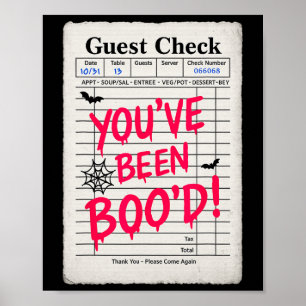 Funny Halloween Guest Karo Sie waren Boo'd Wait Poster