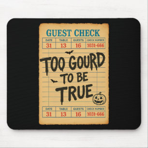 Funny Halloween Guest Karo zu Gourd, um wahr zu se Mousepad