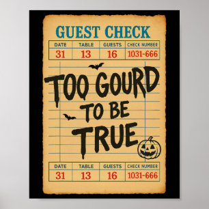 Funny Halloween Guest Karo zu Gourd, um wahr zu se Poster