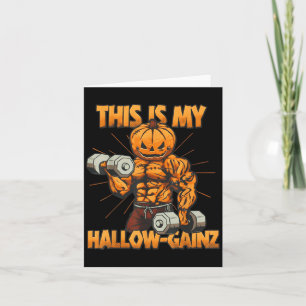 Funny Halloween Gym Hallow Gainz Pumpkin Workout L Karte