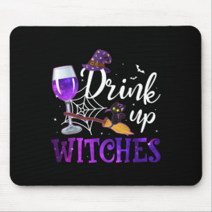 Funny Halloween Hat trinken Up Hexen Funny Drink U Mousepad