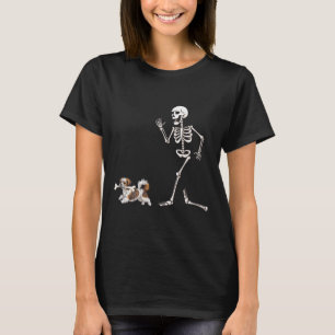 Funny Halloween Havanese and Skeleton T-Shirt