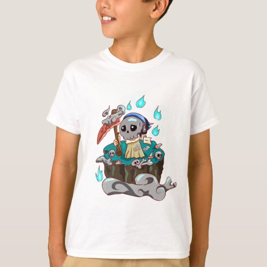 Funny Halloween Headphone T-Shirt (Vorderseite)