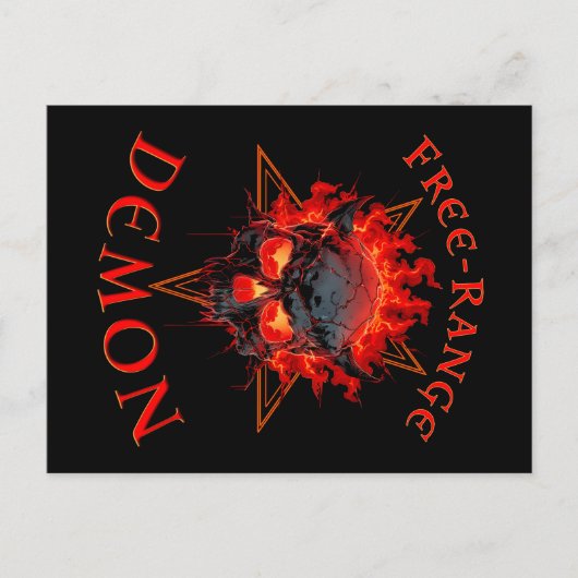 Funny Halloween Hell Demon Skull - Gotischer Horro Postkarte (Vorderseite)