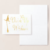 Funny Halloween Hexe Real Foil Folienkarte (Anzeige)