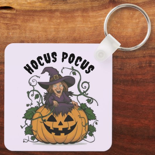 Funny Halloween Hexe Schlüsselanhänger (Rückseite)