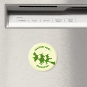 Funny Halloween Hexen Green Magnet (In Situ (Geschirrspüler))