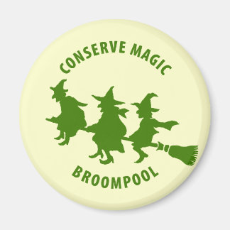 Funny Halloween Hexen Green Magnet