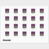 Funny Halloween Hexen Square Stickers (Blatt)