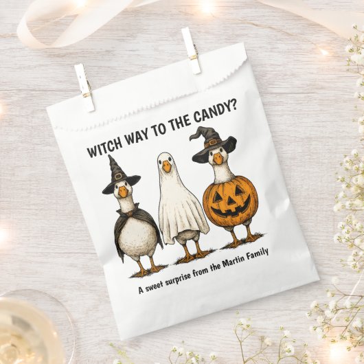 Funny Halloween Hexengoose Geschenktütchen (Ausgeschnitten)