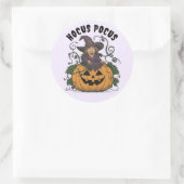 Funny Halloween Hexenhecker Runder Aufkleber (Tasche)