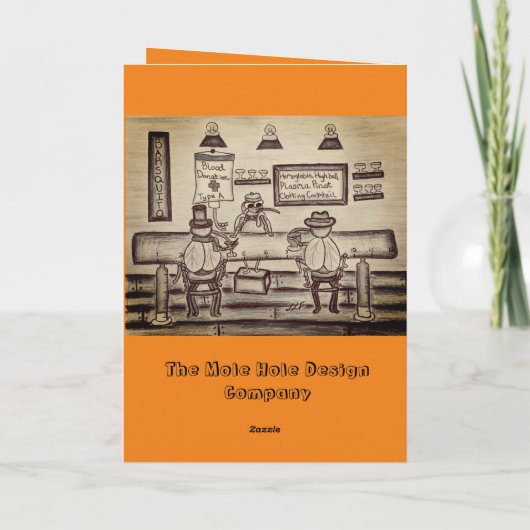 Funny Halloween Hippo Karte (Rückseite)