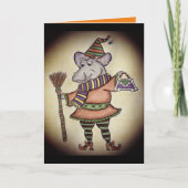 Funny Halloween Hippo Karte (Vorderseite)