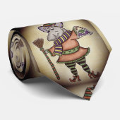 Funny Halloween Hippo Krawatte (Gerollt)